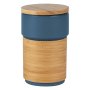 Keramička šolja sa poklopcem i držačem od bambusa, 340 ml - slika 1